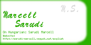 marcell sarudi business card